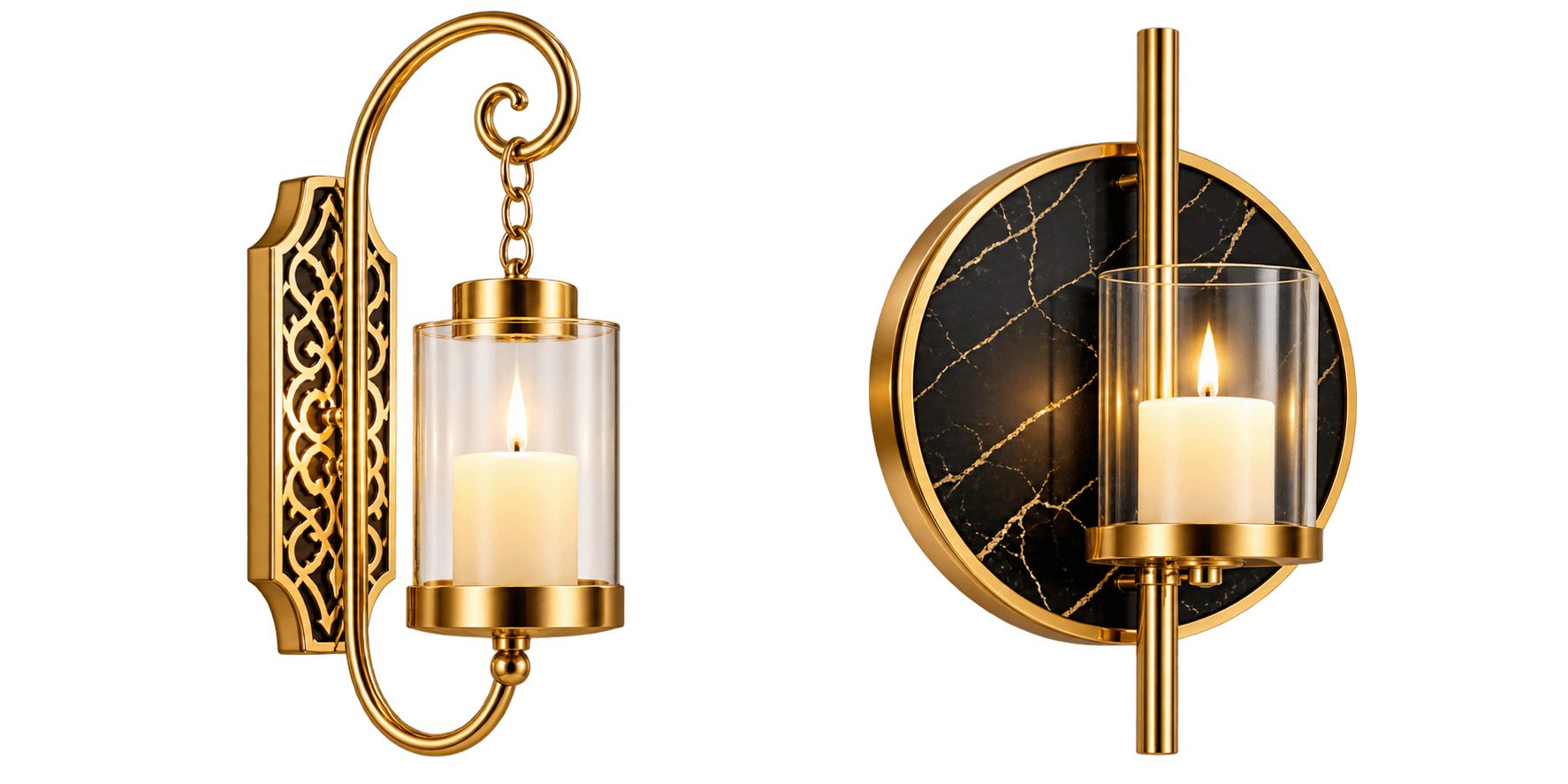 wall mounted candle holders — image 1